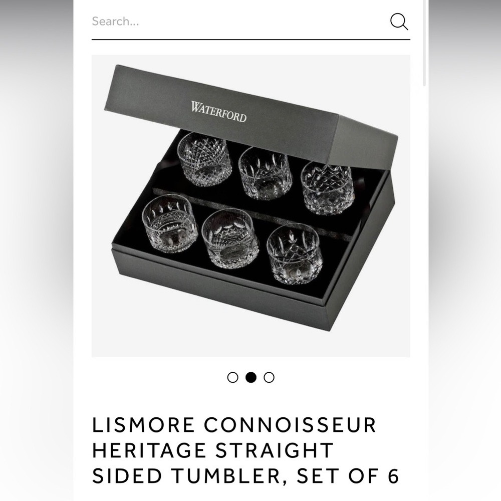 Waterford Crystal Lismore Connoisseur Heritage Straight Sides Tumbler - set of 6